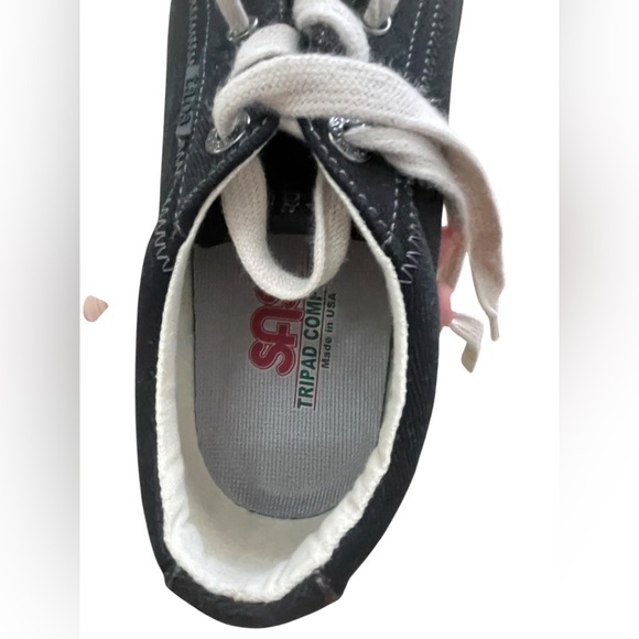 Taos women’s black‎ flat contrast stitch star lace up sneakers size 9.5 comfort - Picture 7 of 8